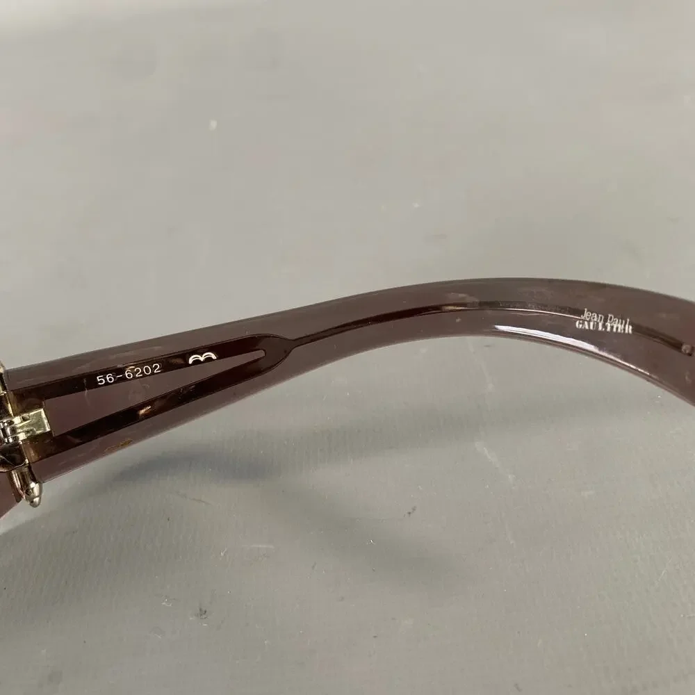GAULTIER Silver Tan 56-6202 Acetate Sunglasses